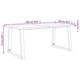 vidaXL Eettafel met natuurlijke rand 180x90x75 cm massief acaciahout