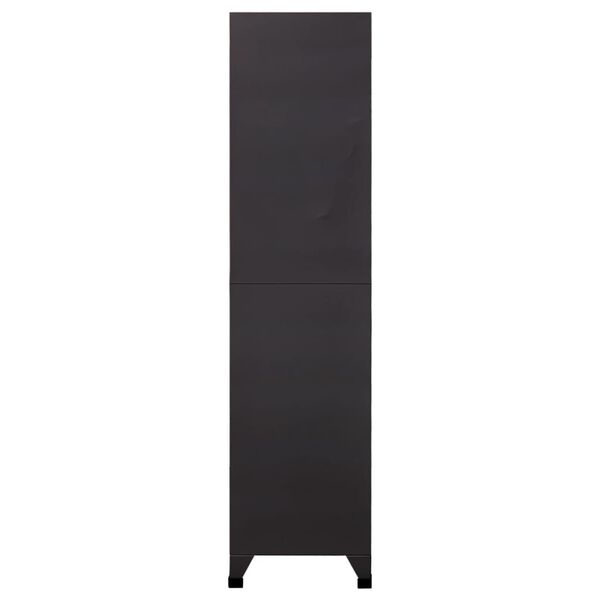 vidaXL Lockerkast 90x45x180 cm staal antracietkleurig