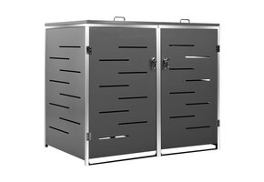Dubbele Containerberging RVS 138x77.5x112.5 cm - 60% Korting