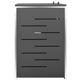 vidaXL Containerberging dubbel 138x77,5x112,5 cm roestvrij staal