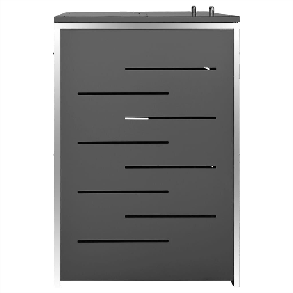 vidaXL Containerberging dubbel 138x77,5x112,5 cm roestvrij staal