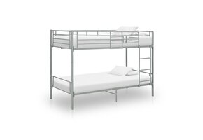 vidaXL Stapelbed Grijs Metaal 90x200 cm - 35% Korting