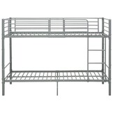vidaXL Stapelbed metaal grijs 90x200 cm