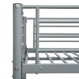 vidaXL Stapelbed metaal grijs 90x200 cm