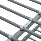 vidaXL Stapelbed metaal grijs 90x200 cm