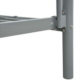 vidaXL Stapelbed metaal grijs 90x200 cm