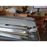vidaXL Tuinschuur 192x152,5x237 cm gegalvaniseerd staal lichtgrijs