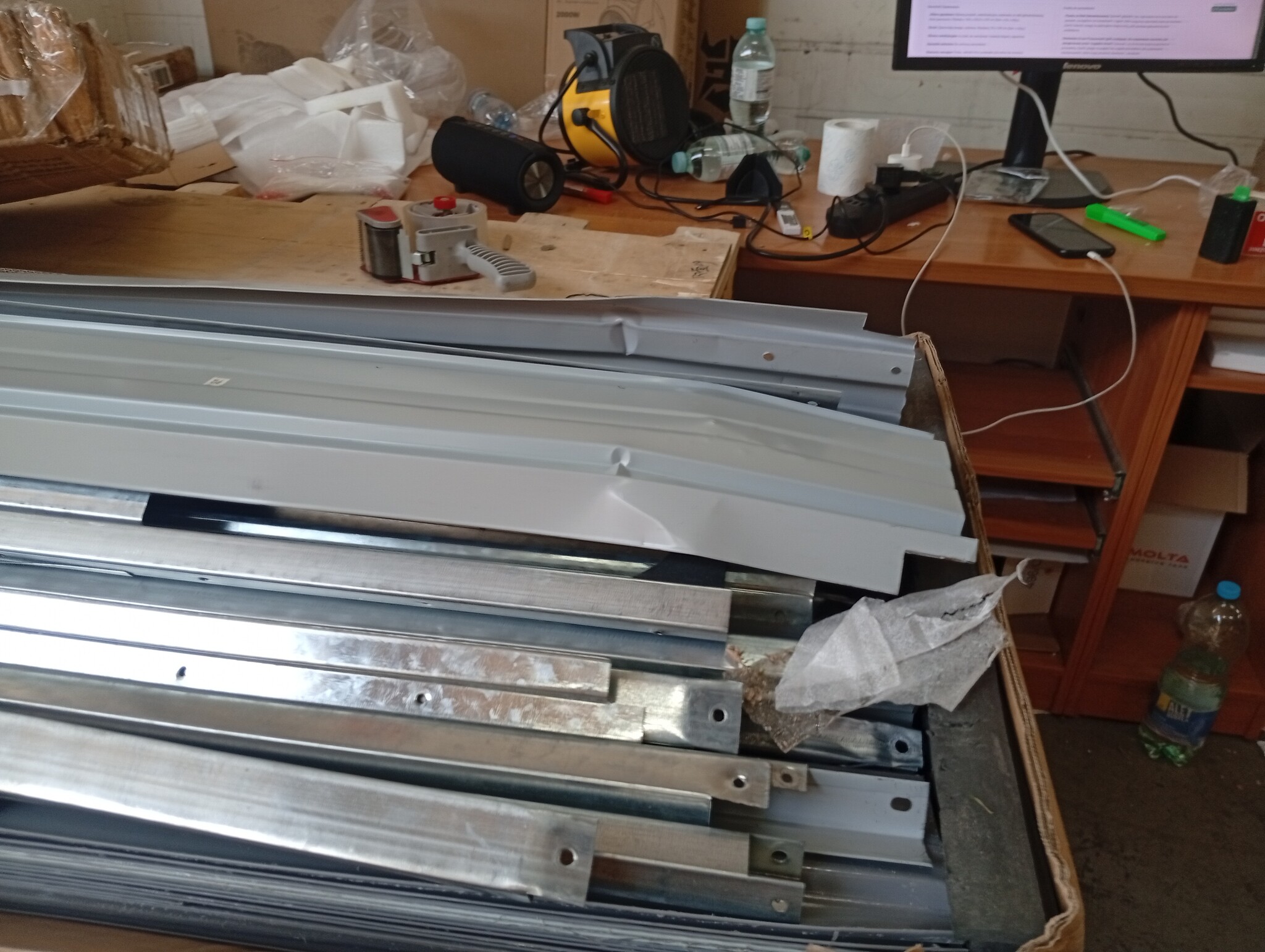vidaXL Tuinschuur 192x152,5x237 cm gegalvaniseerd staal lichtgrijs