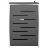 vidaXL Containerberging driedubbel 207x77,5x112,5 cm roestvrij staal