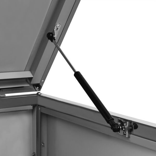 vidaXL Containerberging driedubbel 207x77,5x112,5 cm roestvrij staal