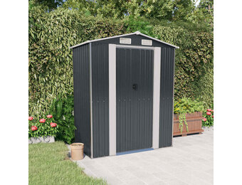 vidaXL Tuinschuur 192x108x223 cm gegalvaniseerd staal antracietkleurig