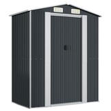 vidaXL Tuinschuur 192x108x223 cm gegalvaniseerd staal antracietkleurig