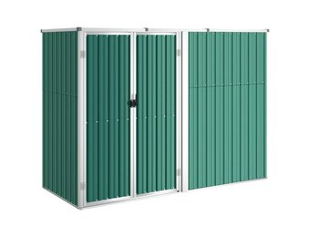 vidaXL Tuinschuur 225x89x161 cm gegalvaniseerd staal groen