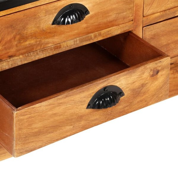 vidaXL Boekenkast 4-laags met 6 lades 122x36x181 cm massief mangohout