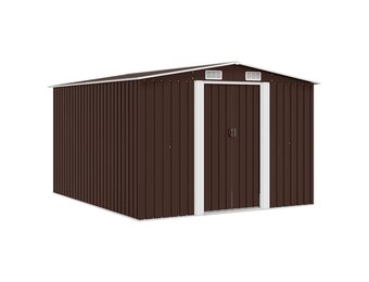 vidaXL Tuinschuur 257x298x178 cm metaal bruin