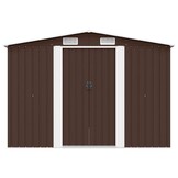 vidaXL Tuinschuur 257x298x178 cm metaal bruin