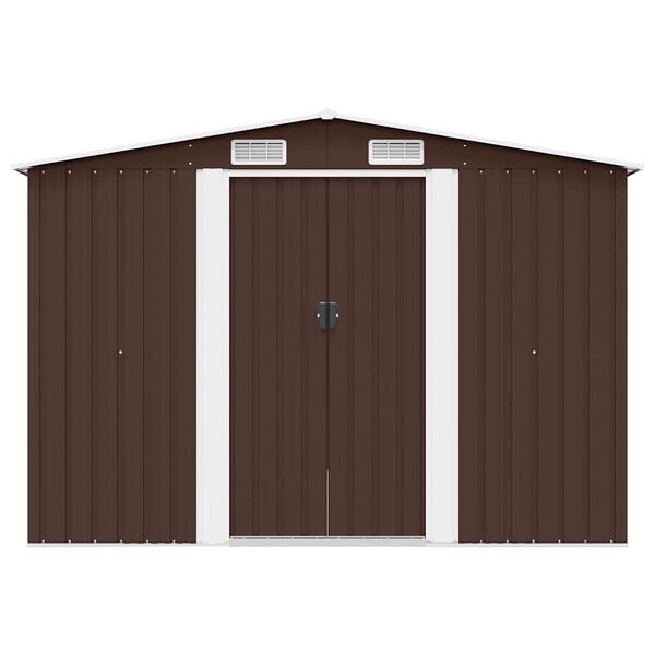 vidaXL Tuinschuur 257x298x178 cm metaal bruin