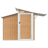 vidaXL Tuinschuur 270x130x208,5 cm gegalvaniseerd staal bruin