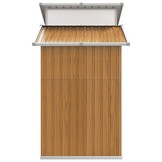vidaXL Tuinschuur 270x130x208,5 cm gegalvaniseerd staal bruin