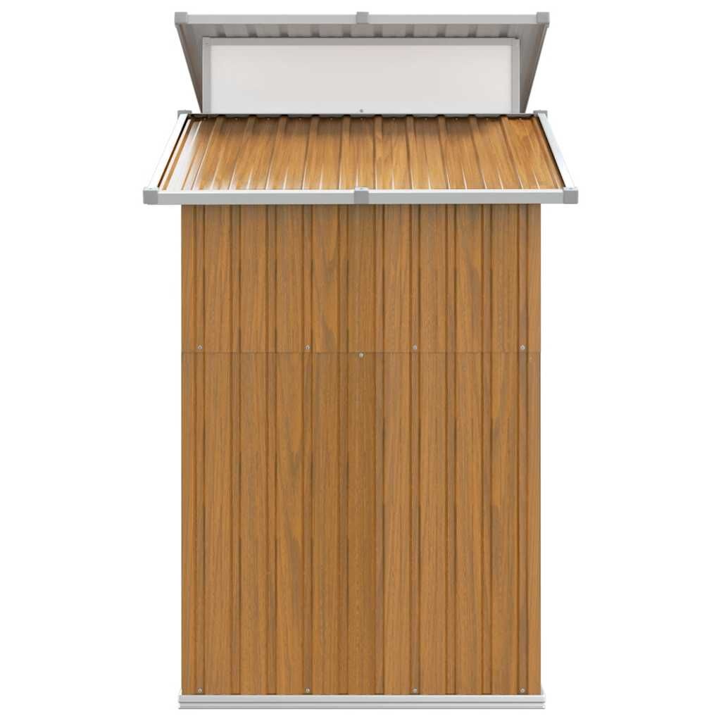vidaXL Tuinschuur 270x130x208,5 cm gegalvaniseerd staal bruin