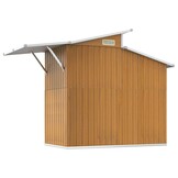 vidaXL Tuinschuur 270x130x208,5 cm gegalvaniseerd staal bruin