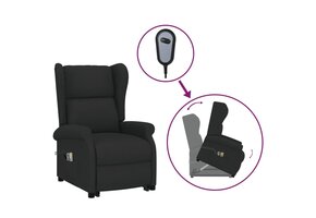 vidaXL Sta-op-massagestoel stof zwart - 40% Korting