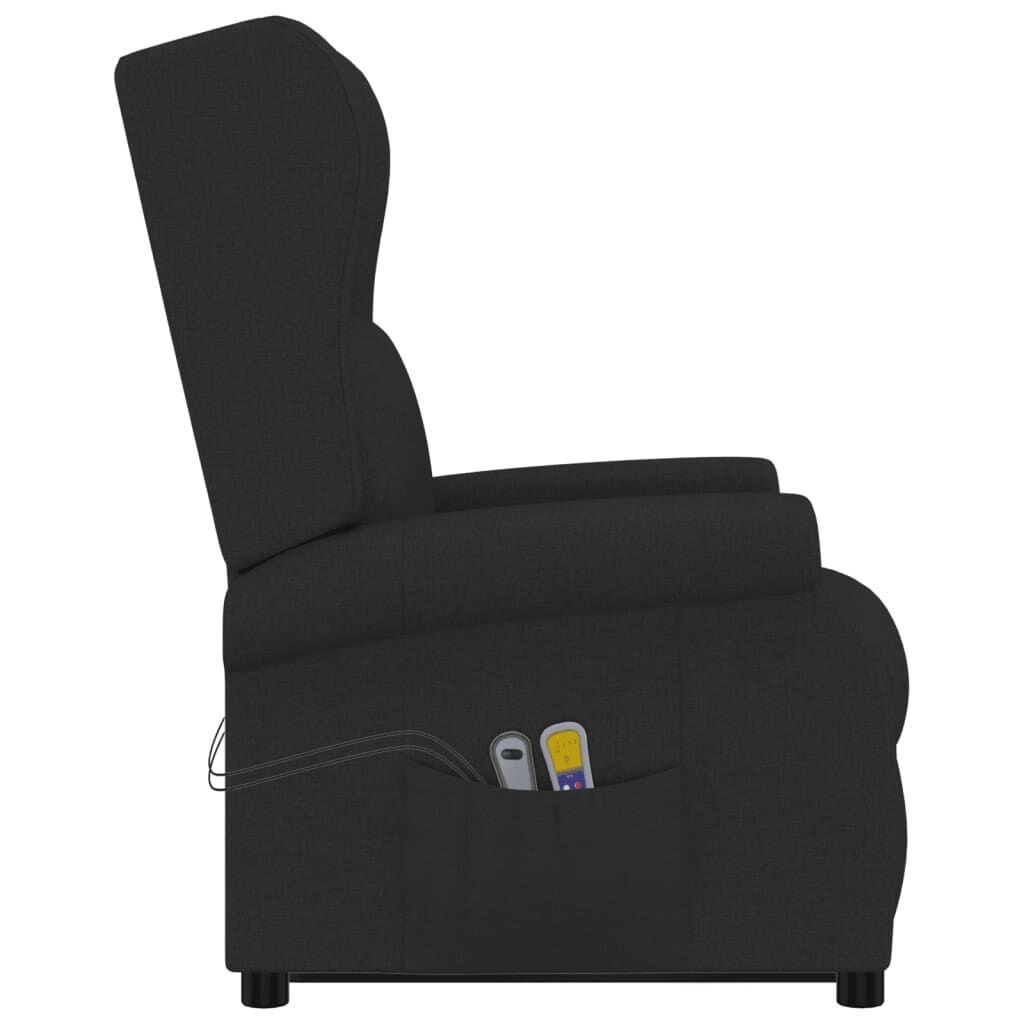 vidaXL Sta-op-massagestoel stof zwart