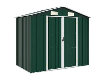 vidaXL Tuinschuur 205x129x183 cm gegalvaniseerd staal groen