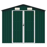vidaXL Tuinschuur 205x129x183 cm gegalvaniseerd staal groen