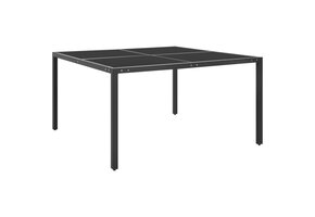 vidaXL Tuintafel Staal & Glas 130x130x72 cm Antraciet (60% Korting)