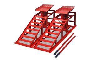 vidaXL Autoreparatie Oprijplaten (2 stuks) - Staal Rood - 40% Korting