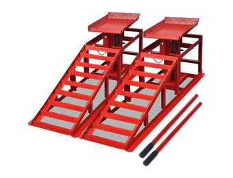 vidaXL Autoreparatie oprijplaten 2 st staal rood