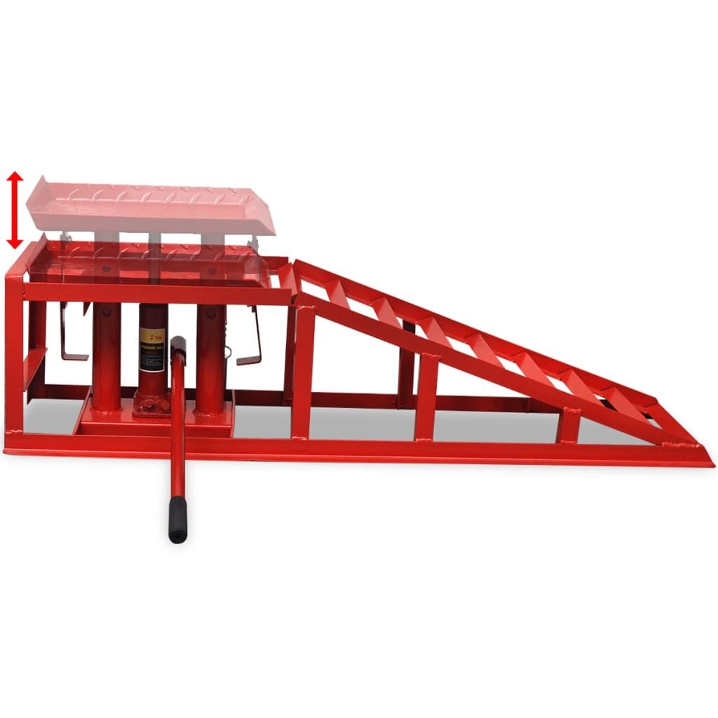 vidaXL Autoreparatie oprijplaten 2 st staal rood