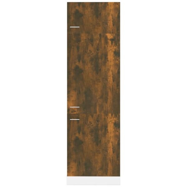 vidaXL Ombouwkast voor koelkast Lyon 60x57x207 cm bewerkt hout gerookt eikenkleurig