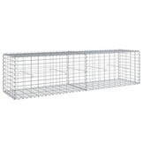 vidaXL Schanskorf 200x50x50 cm gegalvaniseerd ijzer zilverkleurig