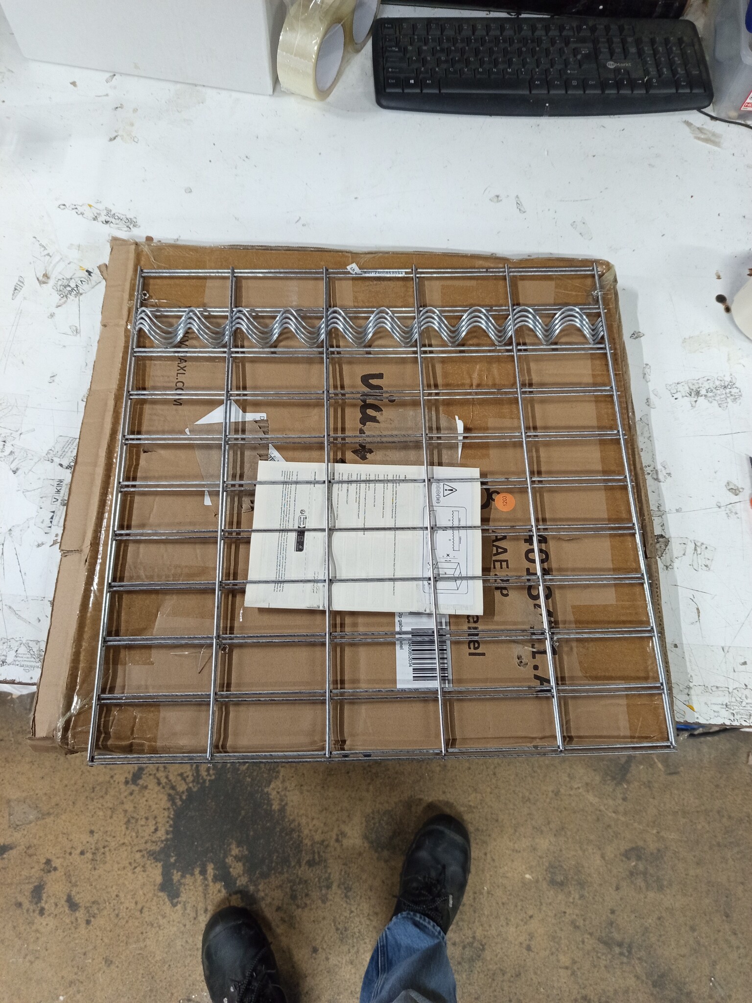 vidaXL Schanskorf 200x50x50 cm gegalvaniseerd ijzer zilverkleurig