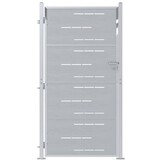vidaXL Tuinpoort met slot Zilver 96 x 200 cm Roestvrij staal