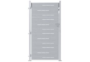 vidaXL Tuinpoort RVS Zilver 96x200cm met Slot - 55% Korting