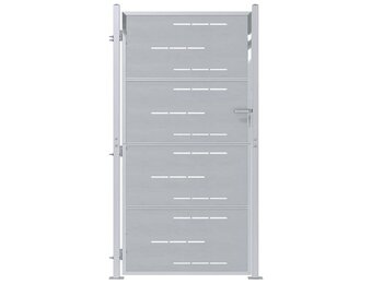 vidaXL Tuinpoort met slot Zilver 96 x 200 cm Roestvrij staal