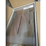 vidaXL Tuinpoort met slot Zilver 96 x 200 cm Roestvrij staal