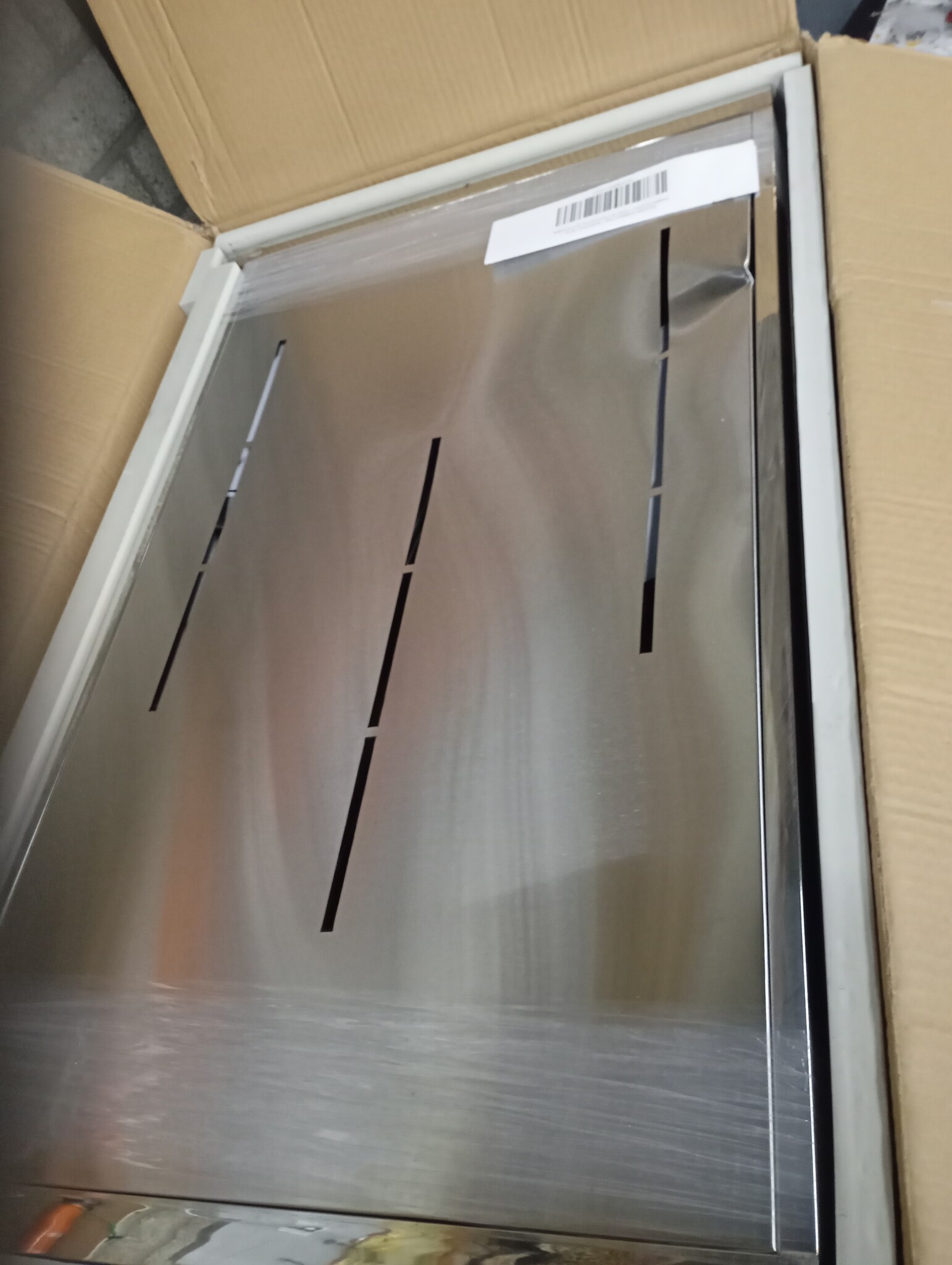 vidaXL Tuinpoort met slot Zilver 96 x 200 cm Roestvrij staal