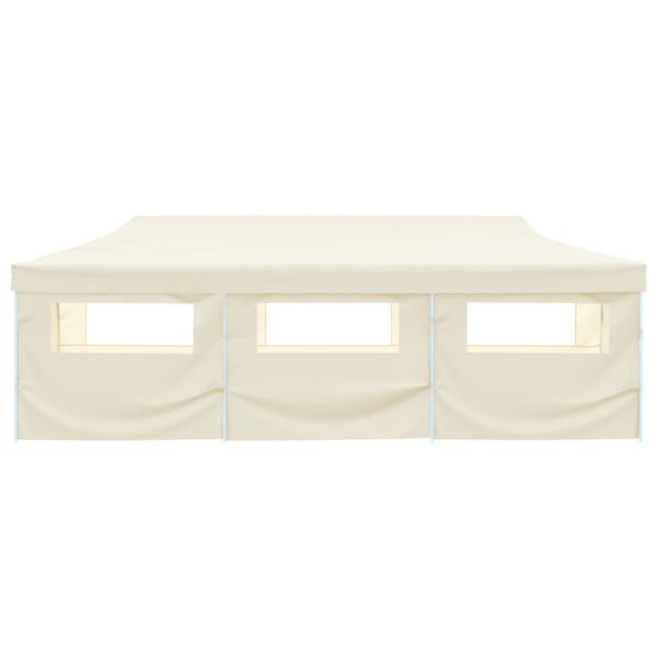 vidaXL Vouwtent pop-up met 8 zijwanden 3x9 m crème
