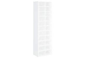 vidaXL Schoenenkast 54x34x183 cm Bewerkt Hout Wit - 60% Korting