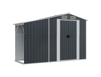vidaXL Tuinschuur 277x93x179 cm gegalvaniseerd staal antracietkleur