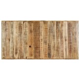 vidaXL Eettafel 160x80x75 cm massief ruw mangohout