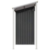 vidaXL Tuinschuur met verlengd dak 277x110,5x181 cm staal antraciet