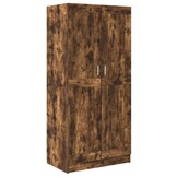 vidaXL Kledingkast 82,5x51,5x180 cm bewerkt hout gerookt eikenkleurig