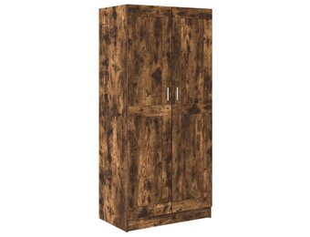 vidaXL Kledingkast 82,5x51,5x180 cm bewerkt hout gerookt eikenkleurig