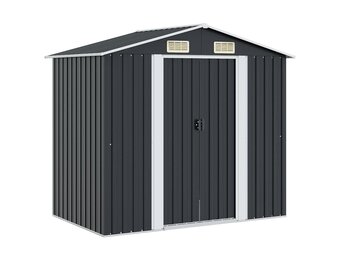vidaXL Tuinberging 204x132x186 cm staal antraciet