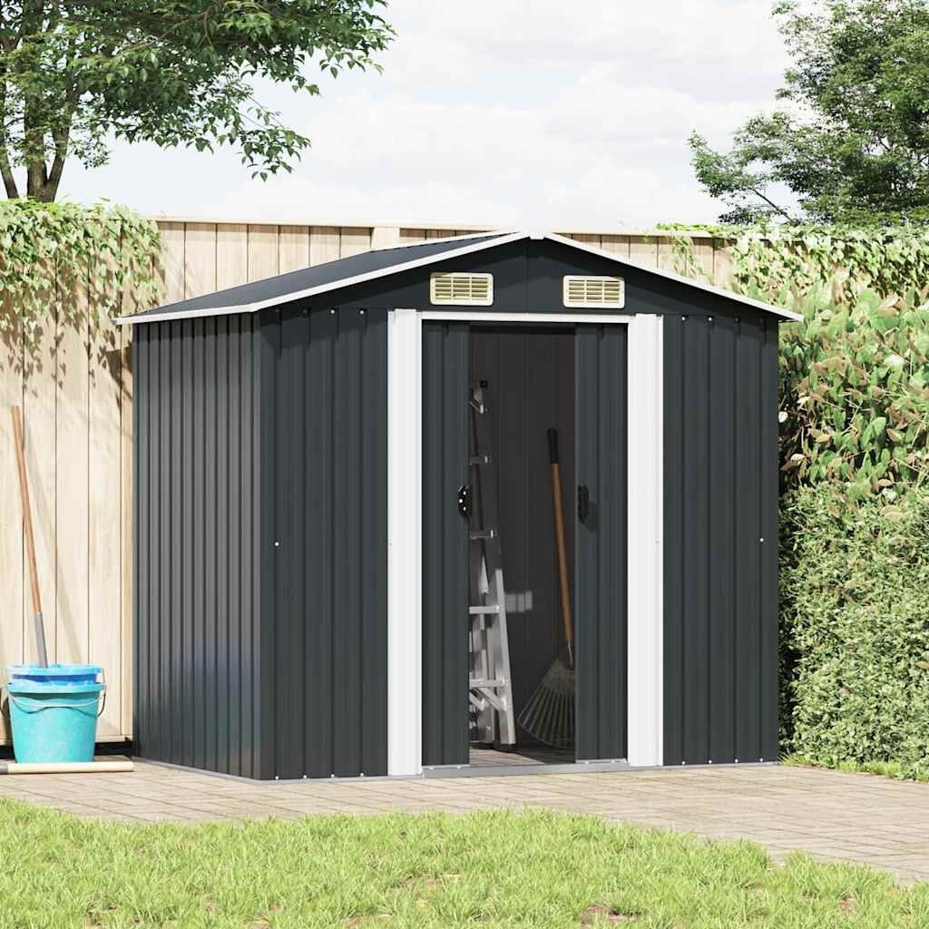 vidaXL Tuinberging 204x132x186 cm staal antraciet